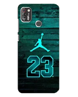 Чехол для TECNO POP 4 Pro с картинкой «Jordan Cyan 23»
