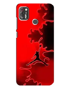 Чехол для TECNO POP 4 Pro с картинкой «Jordan Red Smoke»
