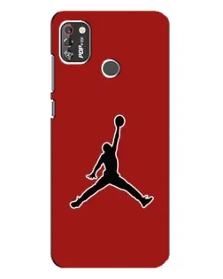 Чехол для TECNO POP 4 Pro с картинкой «Jordan Red Back»