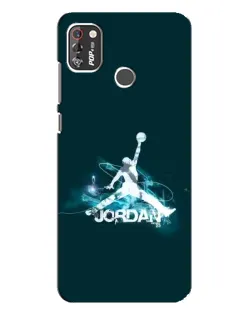 Чехол для TECNO POP 4 Pro с картинкой «Jordan Blue Fire»