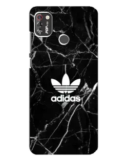 Чехол для TECNO POP 4 Pro с картинкой «Белый мрамор Adidas»