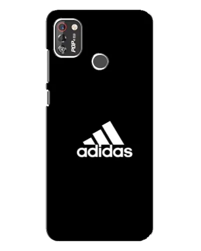 Чехол для TECNO POP 4 Pro с картинкой «Черная классика Adidas»