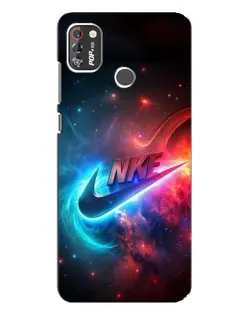 Чехол для TECNO POP 4 Pro с картинкой «Огненный логотип Nike»
