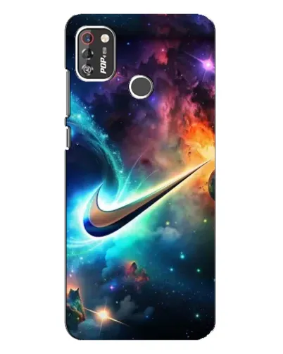 Чехол для TECNO POP 4 Pro с картинкой «Космический Nike Swoosh»