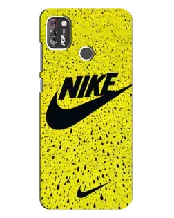 Чехол для TECNO POP 4 Pro с картинкой «Желтый текстурный Nike»