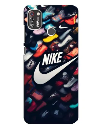 Чехол для TECNO POP 4 Pro с картинкой «Коллекция кроссовок Nike»