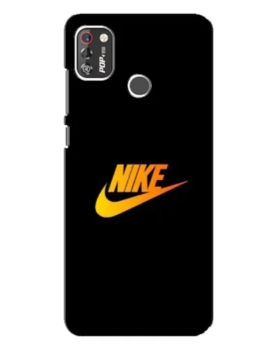 Чехол для TECNO POP 4 Pro с картинкой «Золотой логотип Nike»