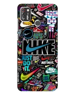 Чохол для TECNO POP 4 Pro з картинкою «Яскравий колаж Nike»