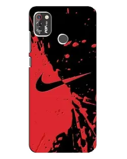 Чохол для TECNO POP 4 Pro з картинкою «Червоні бризки Nike»
