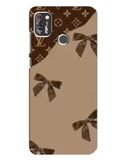 Чохол для TECNO POP 4 Pro з картинкою «LV — кавовий атлас»