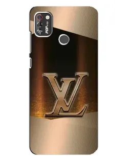 Чохол для TECNO POP 4 Pro з картинкою «LV — золоте сяйво»