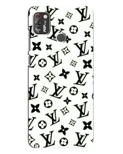 Чохол для TECNO POP 4 Pro з картинкою «Монохромний хаос LV»