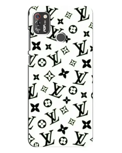Чохол для TECNO POP 4 Pro з картинкою «Монохромний хаос LV» Чохол для TECNO POP 4 Pro з картинкою «Монохромний хаос LV»