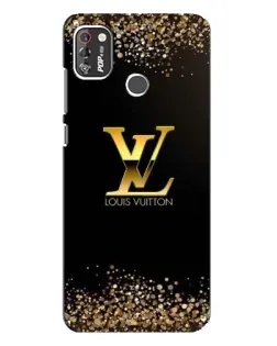 Чохол для TECNO POP 4 Pro з картинкою «LV — золоті іскри»