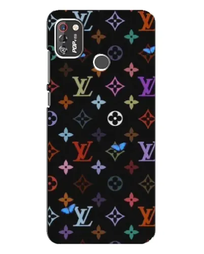 Чохол для TECNO POP 4 Pro з картинкою «Кольорова монограма LV» Чохол для TECNO POP 4 Pro з картинкою «Кольорова монограма LV»