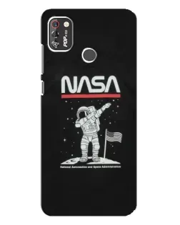Чехол для TECNO POP 4 Pro с картинкой «NASA — шагаем по Луне»