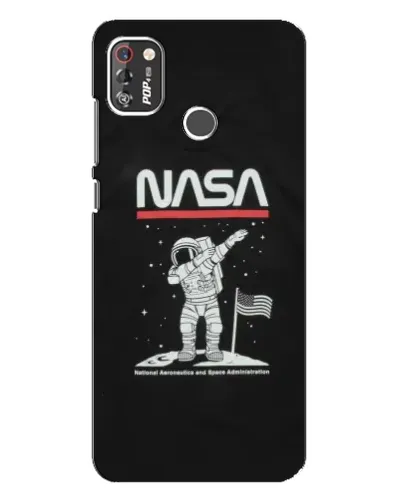Чехол для TECNO POP 4 Pro с картинкой «NASA — шагаем по Луне»
