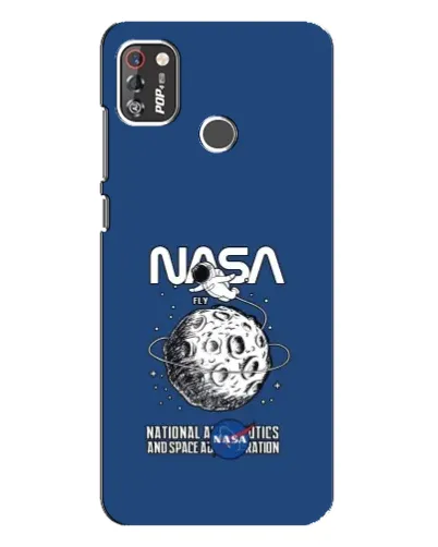 Чехол для TECNO POP 4 Pro с картинкой «NASA — лунная миссия»