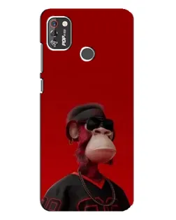 Чохол для TECNO POP 4 Pro з картинкою «Bored Ape в червоному» Чохол для TECNO POP 4 Pro з картинкою «Bored Ape в червоному»
