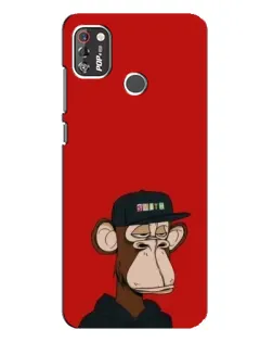 Чохол для TECNO POP 4 Pro з картинкою «Bored Ape — червоний фон» Чохол для TECNO POP 4 Pro з картинкою «Bored Ape — червоний фон»