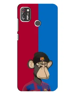 Чехол для TECNO POP 4 Pro с картинкой «Bored Ape — фанат Барсы»