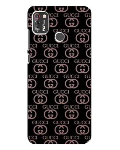 Чехол для TECNO POP 4 Pro с картинкой «Классическая монограмма Gucci» Чехол для TECNO POP 4 Pro с картинкой «Классическая монограмма Gucci»