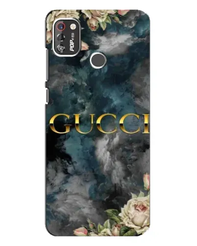 Чехол для TECNO POP 4 Pro с картинкой «Абстрактные цветы Gucci» Чехол для TECNO POP 4 Pro с картинкой «Абстрактные цветы Gucci»