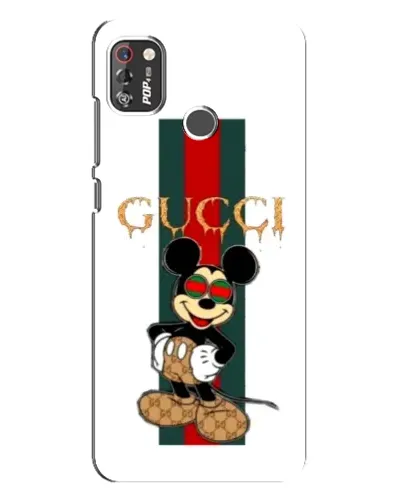 Чехол для TECNO POP 4 Pro с картинкой «Микки Маус Gucci — полосы» Чехол для TECNO POP 4 Pro с картинкой «Микки Маус Gucci — полосы»