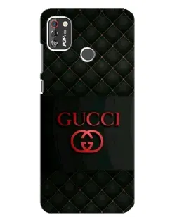 Чехол для TECNO POP 4 Pro с картинкой «Gucci — стеганый черный»