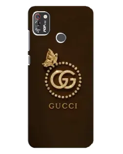 Чехол для TECNO POP 4 Pro с картинкой «Gucci — золотая бабочка»