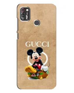Чехол для TECNO POP 4 Pro с картинкой «Микки Маус Gucci — крафт»