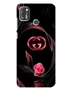 Чехол для TECNO POP 4 Pro с картинкой «Gucci — неоновая роза»