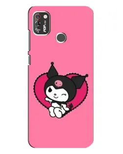 Чехол для TECNO POP 4 Pro с картинкой «Kuromi — любовь в сердце»