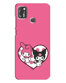 Чехол для TECNO POP 4 Pro с картинкой «Kuromi и My Melody»
