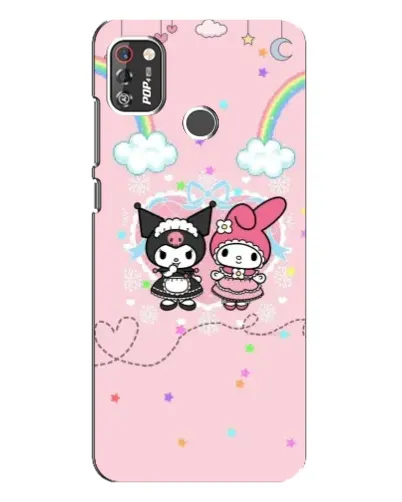 Чехол для TECNO POP 4 Pro с картинкой «My Melody и Kuromi» Чехол для TECNO POP 4 Pro с картинкой «My Melody и Kuromi»