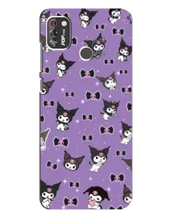 Чехол для TECNO POP 4 Pro с картинкой «Kuromi — паттерн»