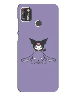 Чехол для TECNO POP 4 Pro с картинкой «Kuromi на лиловом фоне»