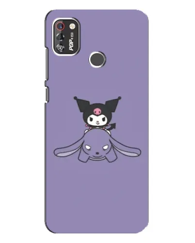 Чехол для TECNO POP 4 Pro с картинкой «Kuromi на лиловом фоне» Чехол для TECNO POP 4 Pro с картинкой «Kuromi на лиловом фоне»