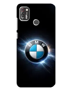 Чохол для TECNO POP 4 Pro з картинкою «BMW — неонове сяйво»