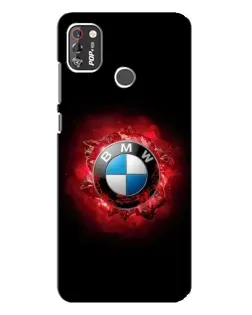 Чехол для TECNO POP 4 Pro с картинкой «Логотип BMW — вспышка»