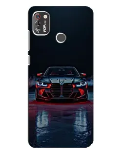 Чехол для TECNO POP 4 Pro с картинкой «BMW на мокрой дороге»