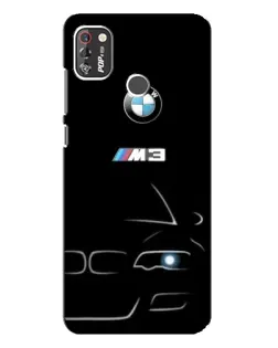 Чехол для TECNO POP 4 Pro с картинкой «Минималистичный принт BMW M3»