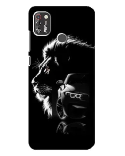 Чехол для TECNO POP 4 Pro с картинкой «BMW и лев»