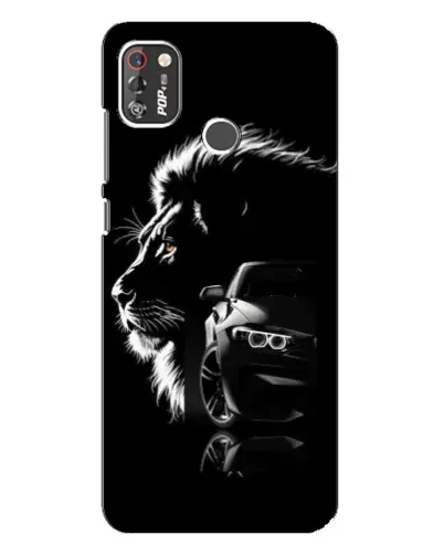 Чехол для TECNO POP 4 Pro с картинкой «BMW и лев» Чехол для TECNO POP 4 Pro с картинкой «BMW и лев»