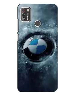 Чехол для TECNO POP 4 Pro с картинкой «Логотип BMW — лед»