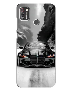 Чехол для TECNO POP 4 Pro с картинкой «BMW — акварельный дрифт»
