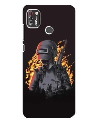 Чохол для TECNO POP 4 Pro з картинкою «PUBG — вогняний силует» Чохол для TECNO POP 4 Pro з картинкою «PUBG — вогняний силует»