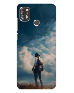 Чохол для TECNO POP 4 Pro з картинкою «Герой PUBG на скелі»