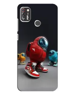 Чехол для TECNO POP 4 Pro с картинкой «Among Us — 3D стиль»