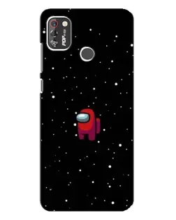 Чехол для TECNO POP 4 Pro с картинкой «Красный Among Us»